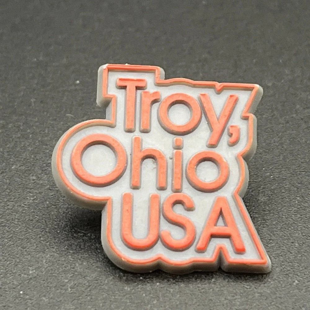 Vintage‎ Troy Ohio USA City Plastic Lapel Hat Pin